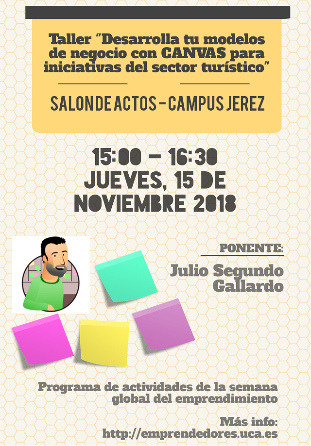 Taller “Desarrolla tu modelo de negocio con CANVAS para iniciativas del sector turístico”
