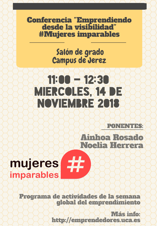 Conferencia “Emprendiendo desde la visibilidad” #MujeresImparables