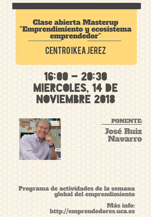 Clase abierta Masterup “Emprendimiento y ecosistema emprendedor”