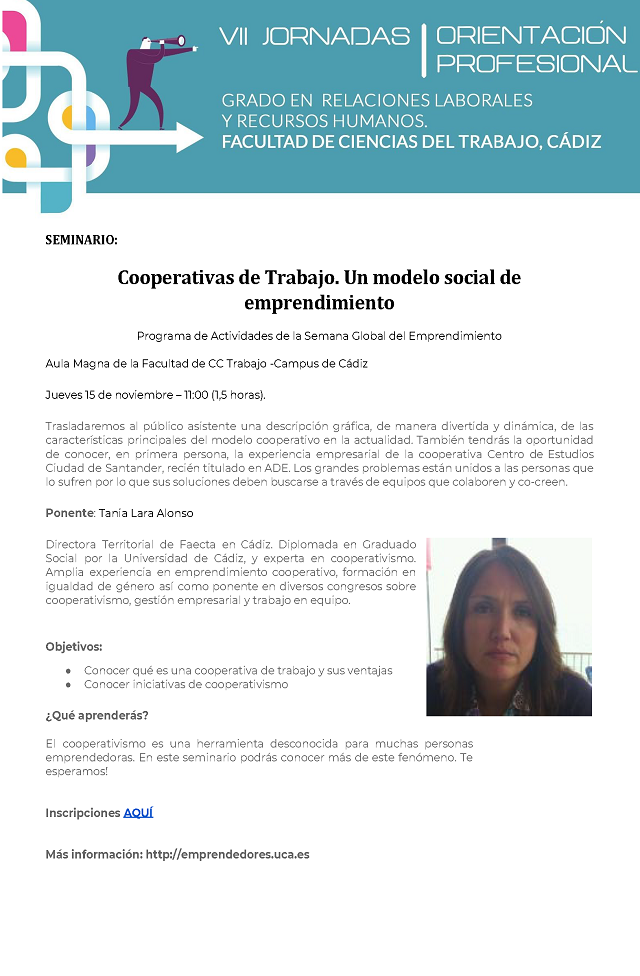 Seminario: Cooperativas de Trabajo. Un modelo social de emprendimiento. #ahorasolo2